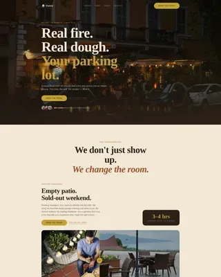 Wood-Fired Italian Food Truck Landing Page Template