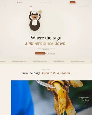 Luxe Minimal Italian Dining Landing Page Template