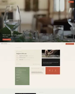 Intimate Italian Gathering Landing Page Template