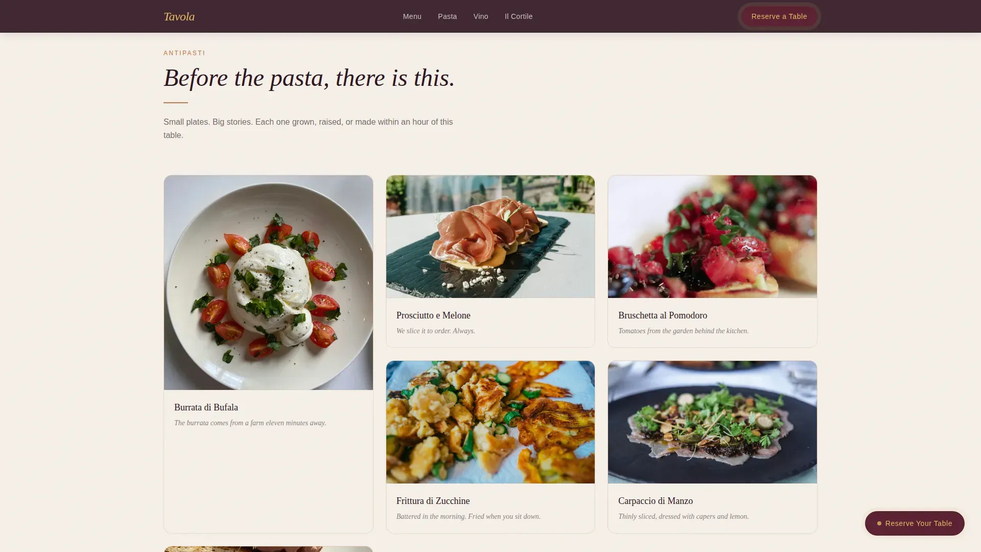 European Specialty Dining Blog Website Template