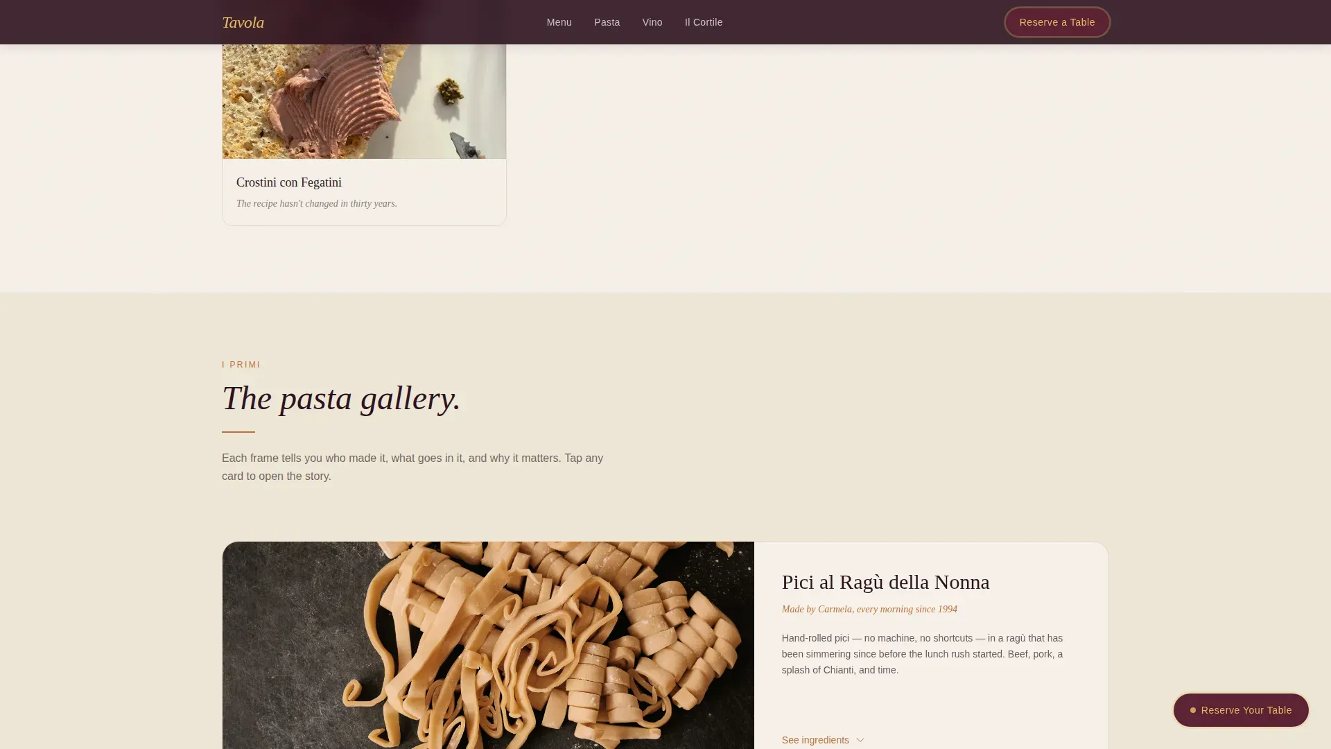 European Specialty Dining Blog Website Template