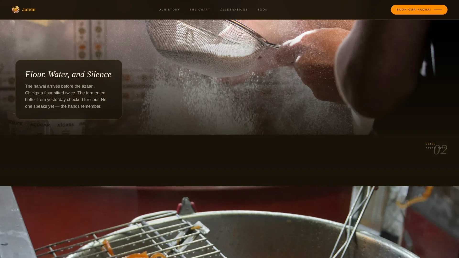 Artisan Mithai Event Booking Landing Page Template