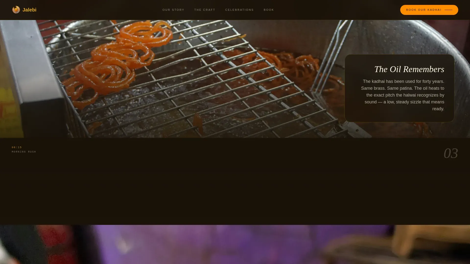 Artisan Mithai Event Booking Landing Page Template