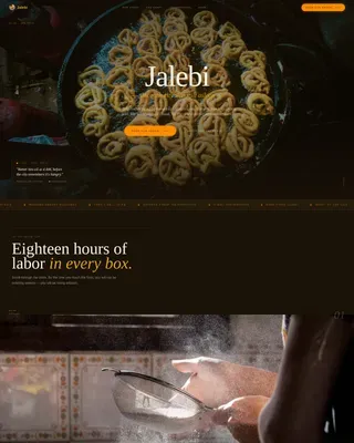 Artisan Mithai Event Booking Landing Page Template