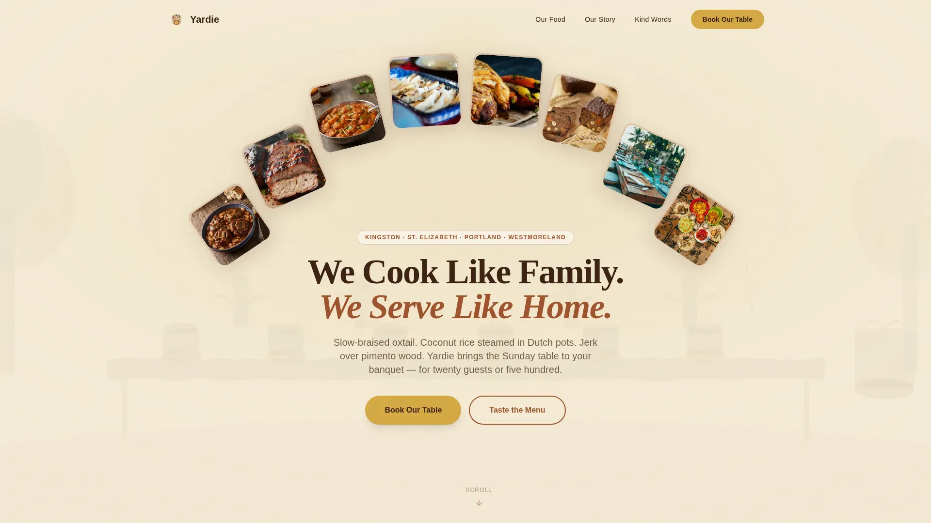 Jamaican Cuisine Booking Website Template