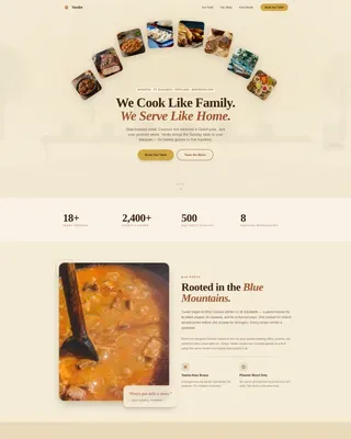 Jamaican Cuisine Booking Website Template