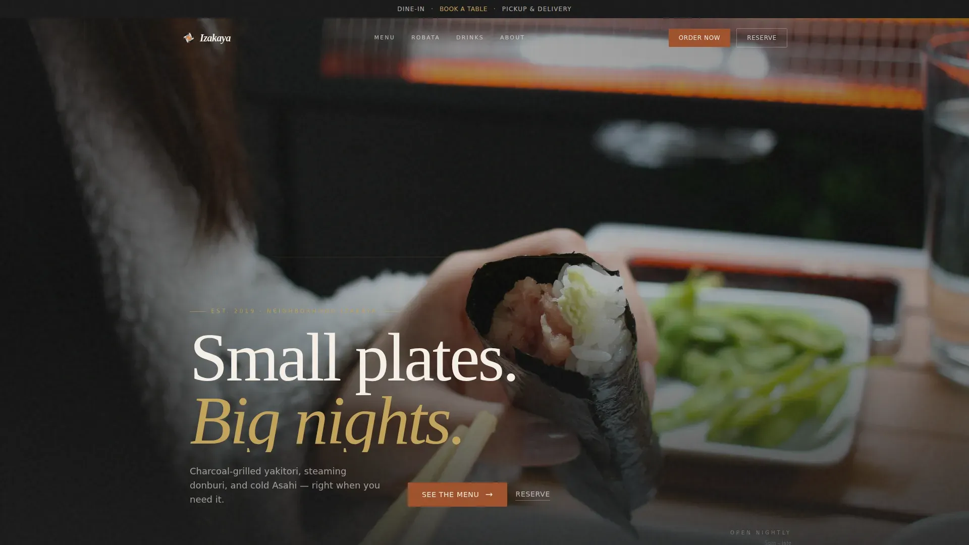 Japanese Restaurant Landing Page Template