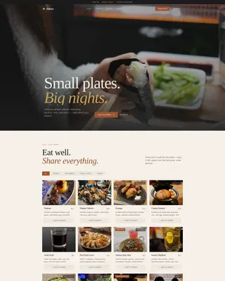 Japanese Restaurant Landing Page Template