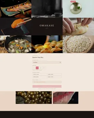 Seasonal Japanese Kitchen Landing Page Template