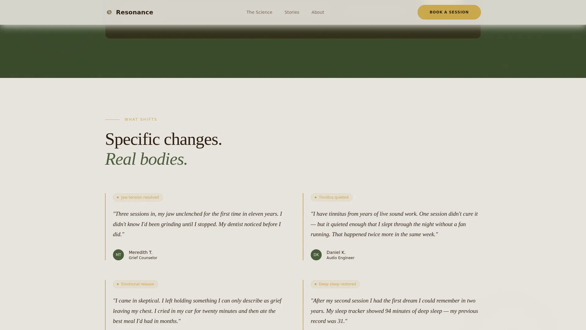 Wellness Modalities Booking Website Template