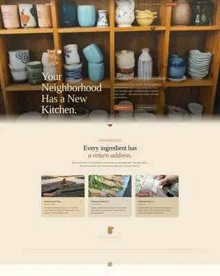 Warm Artisan Japanese Meal Kit Landing Page Template