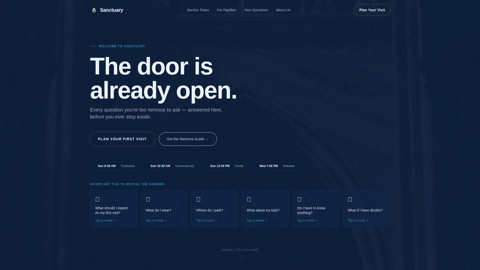 Church & Religious Org FAQ Website Template