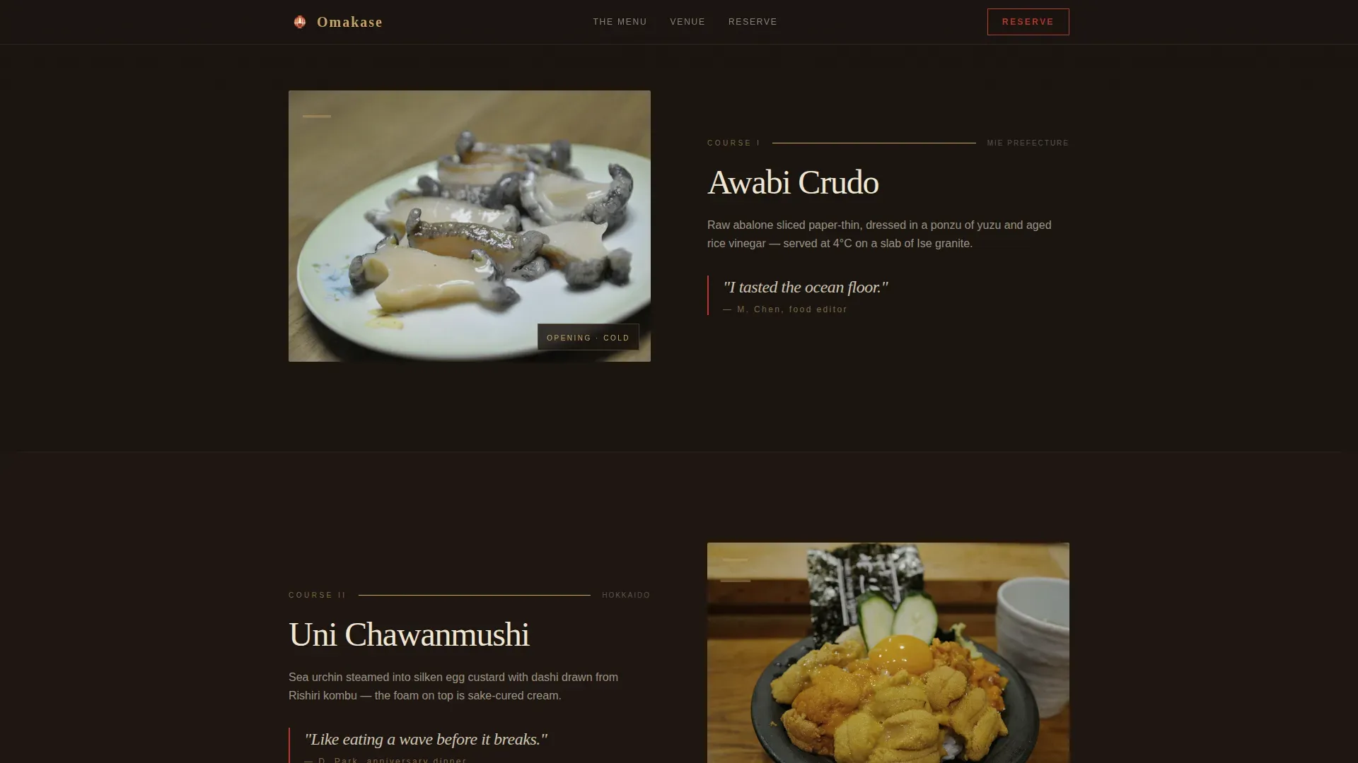 Japanese Pop-Up Restaurant Landing Page Template