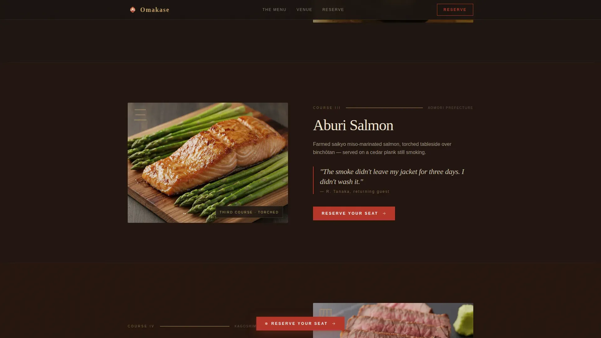 Japanese Pop-Up Restaurant Landing Page Template