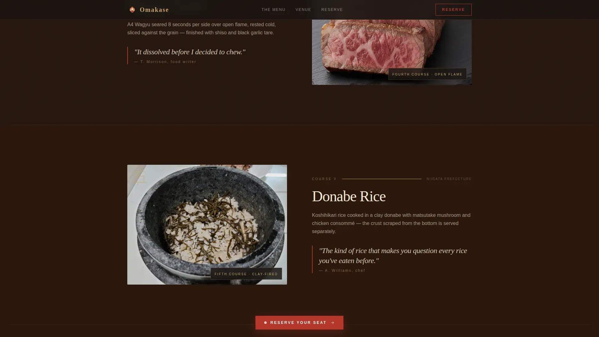 Japanese Pop-Up Restaurant Landing Page Template