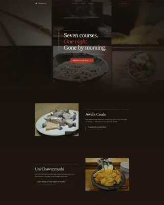 Japanese Pop-Up Restaurant Landing Page Template