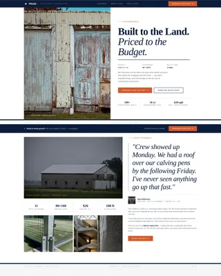 Post-Frame Builder (Pole Barn) Business Booking Website Template