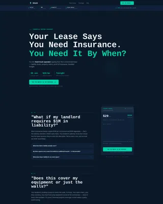 Small Business Owner Insurance FAQ Website Template