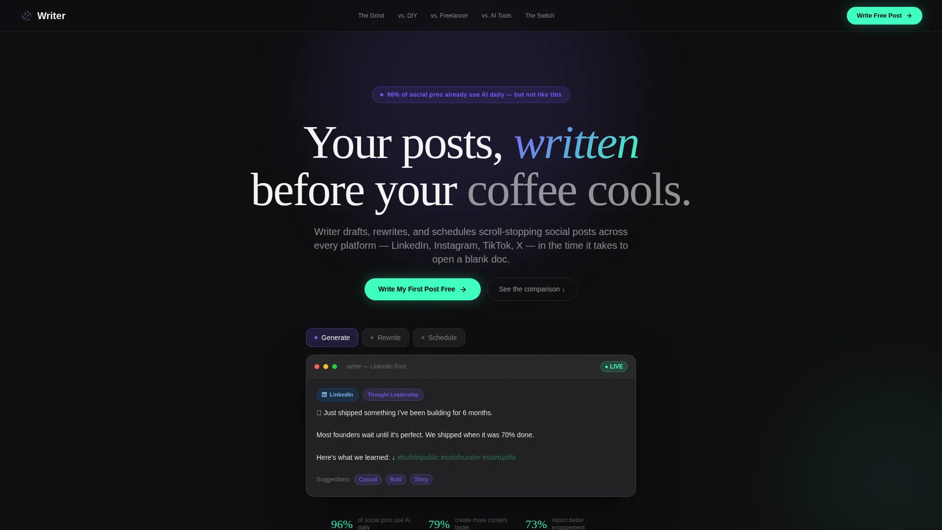 Micro-SaaS & Developer Tools Professional Website Template