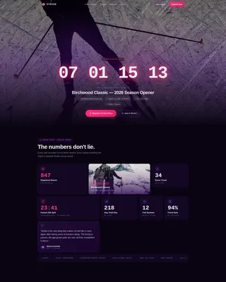 Cross-Country Skiing Professional Website Template