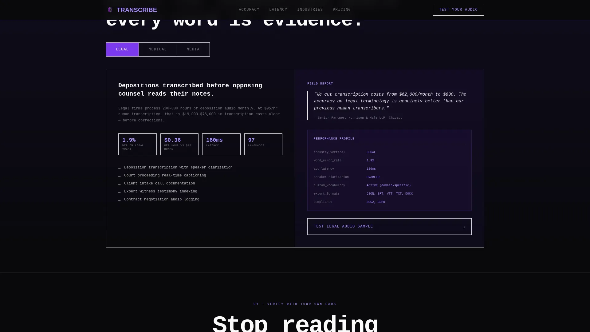 Speech Recognition Technology Professional Website Template