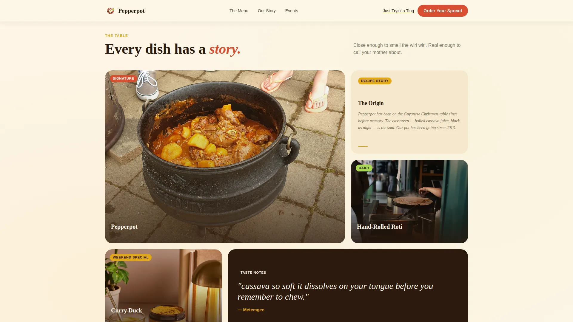 Authentic Guyanesecatering | Free Website Template | Rocket
