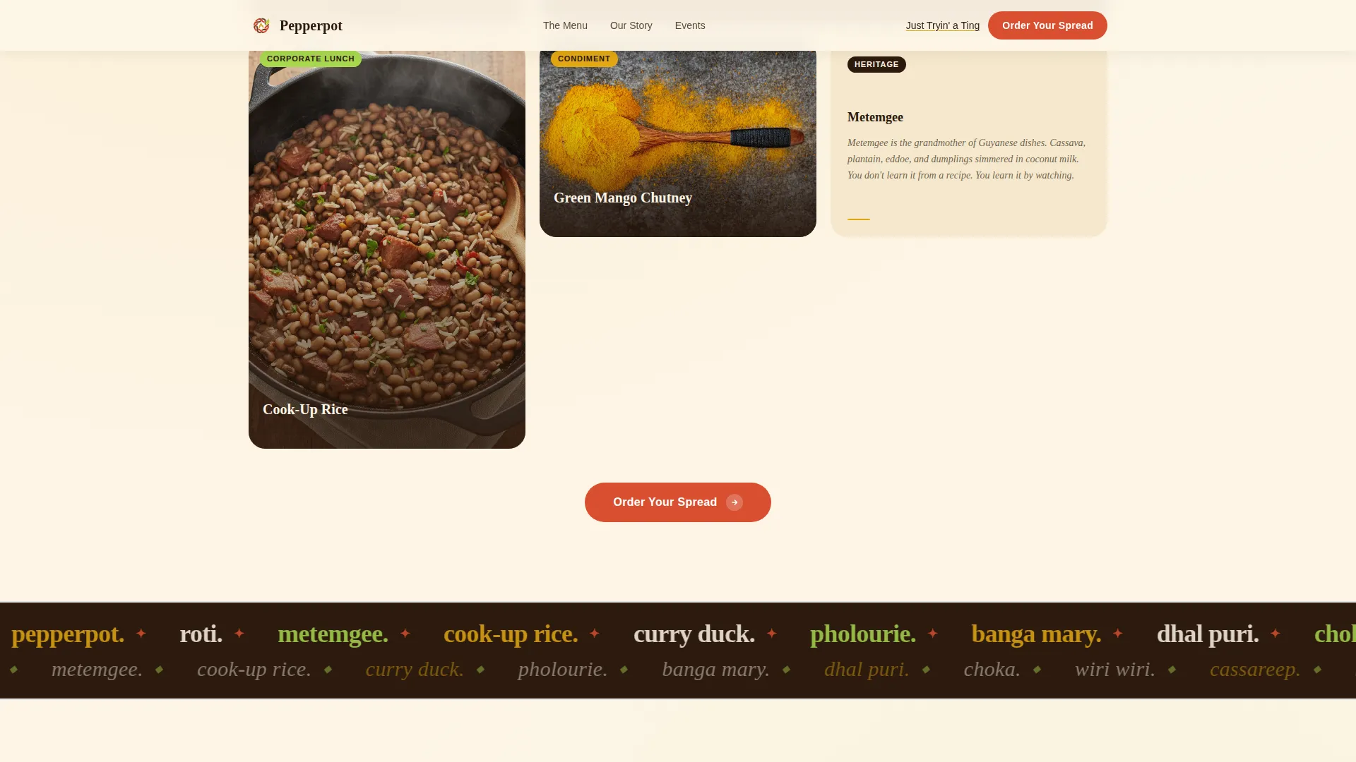 Authentic Guyanesecatering | Free Website Template | Rocket