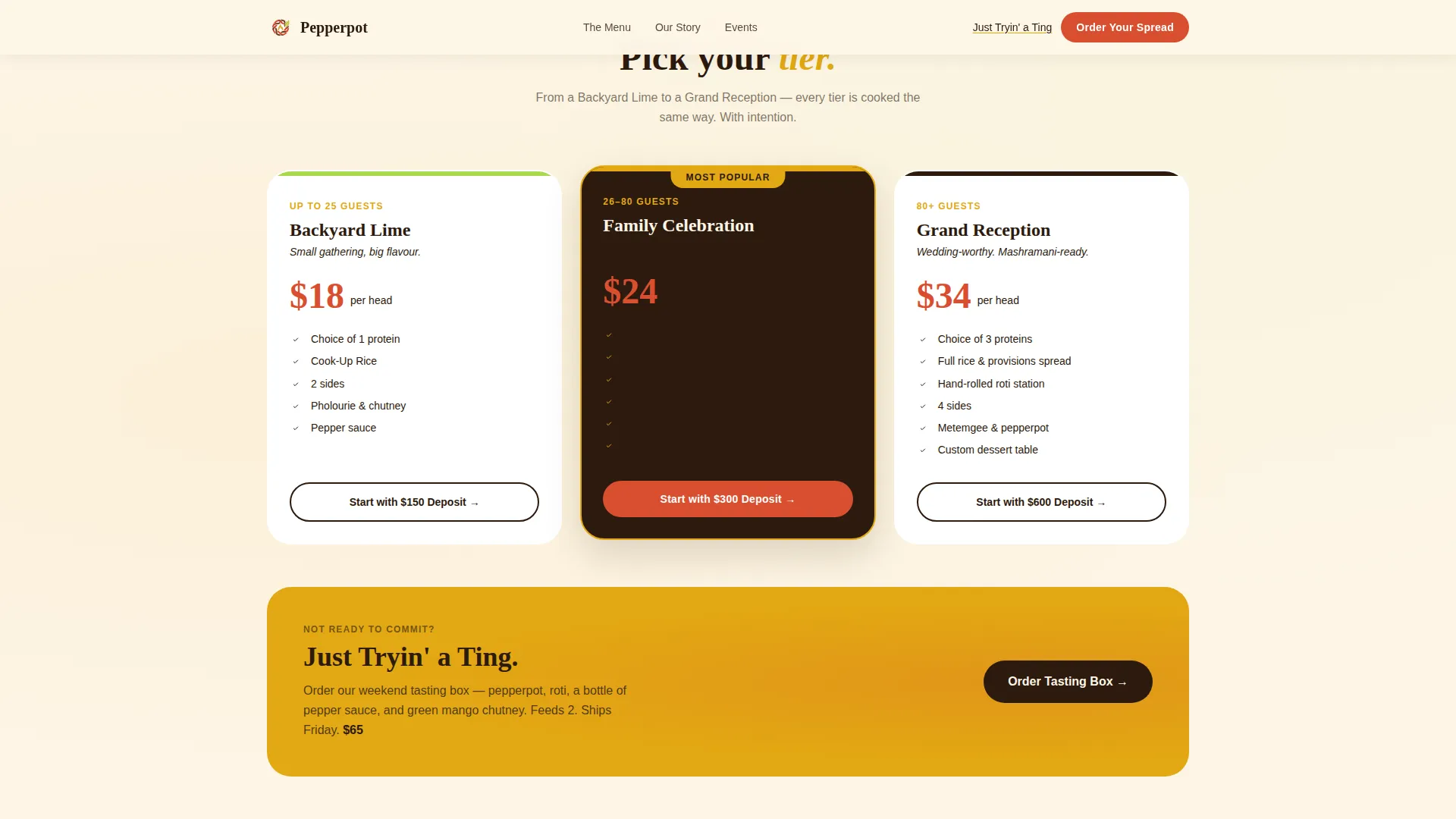 Authentic Guyanesecatering | Free Website Template | Rocket