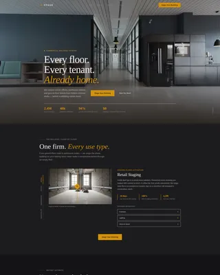 Mixed-Use Building Real Estate Booking Website Template