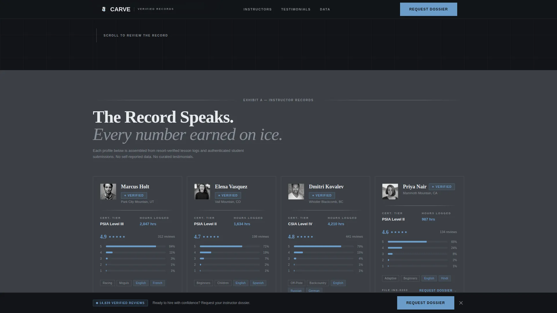 Ski Instructor Careers Website Template
