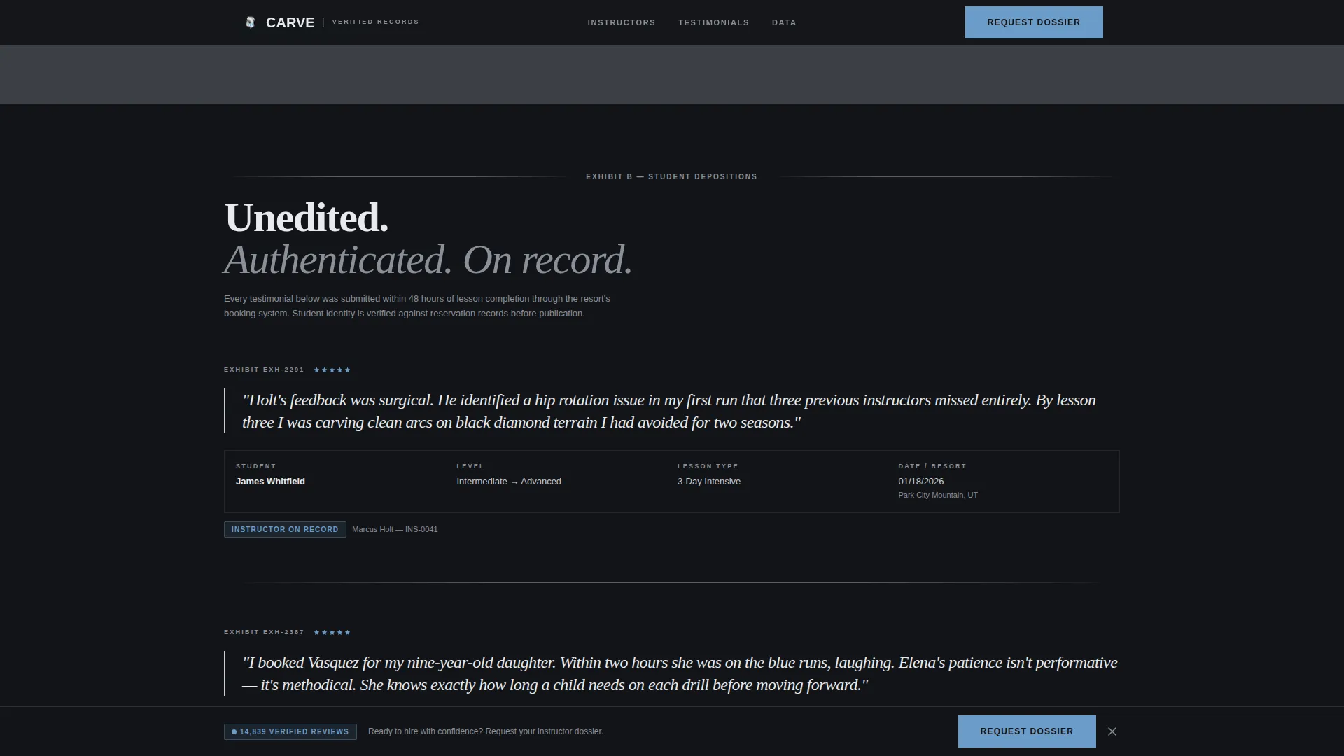 Ski Instructor Careers Website Template