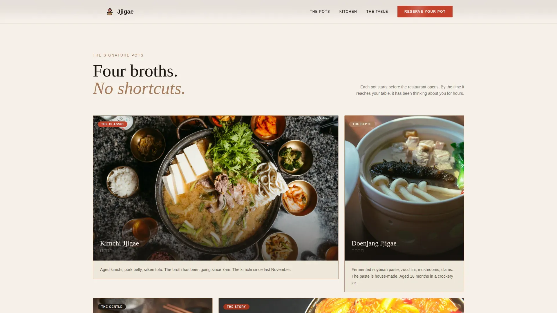 Korean Cuisine & Dining Booking Website Template
