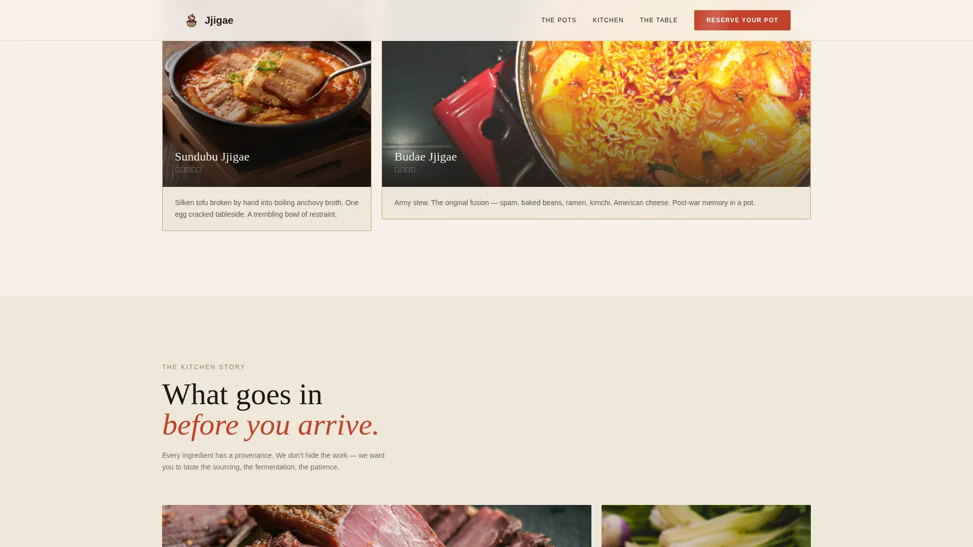 Korean Cuisine & Dining Booking Website Template