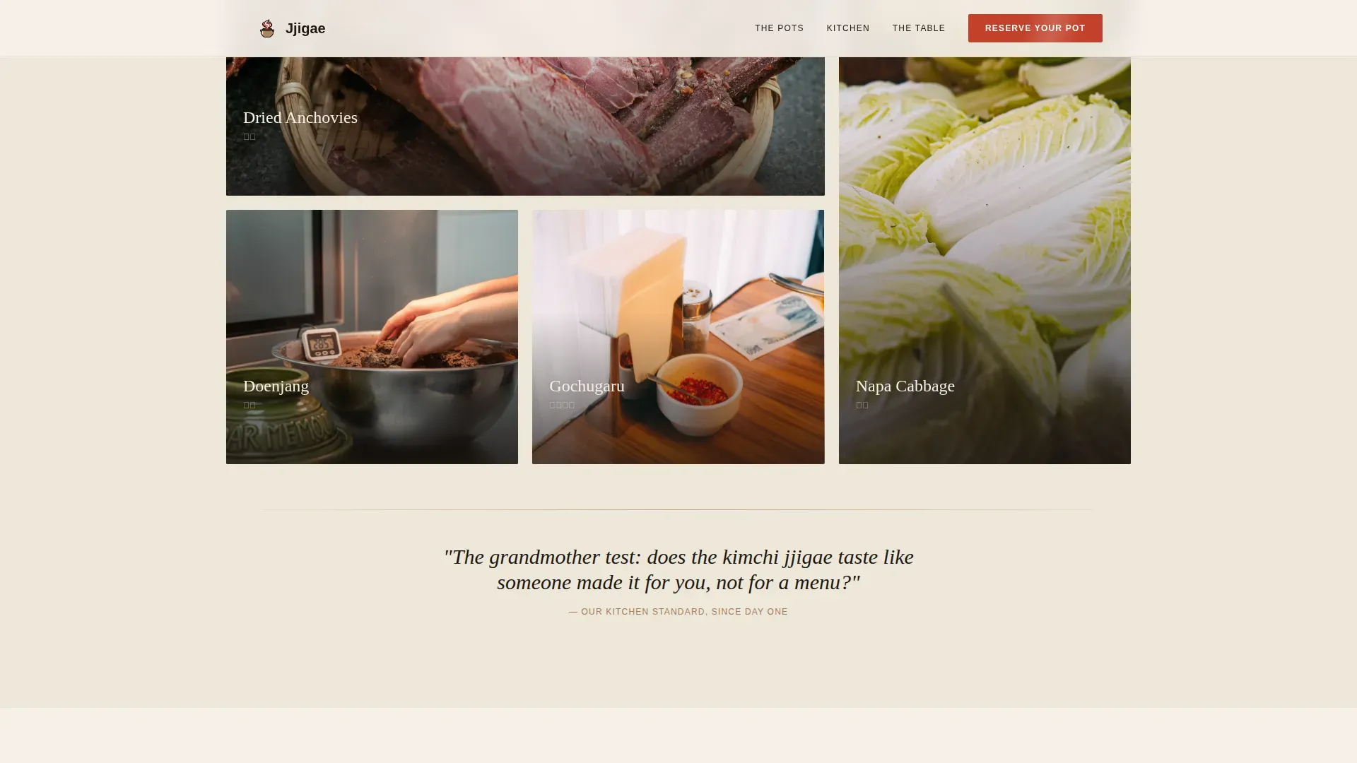 Korean Cuisine & Dining Booking Website Template