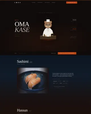 Kaiseki Fine Dining Landing Page Template