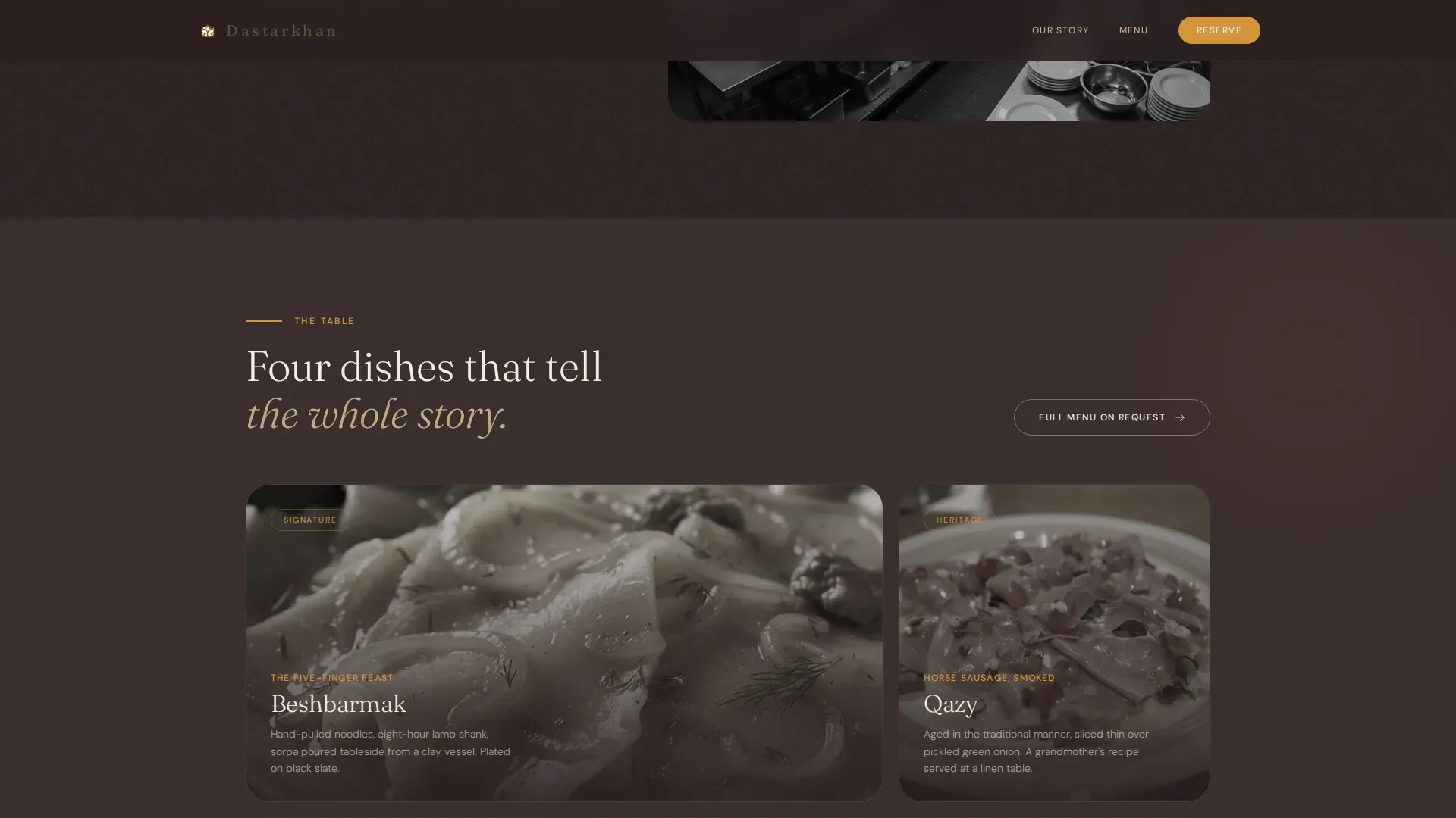 Refined Kazakh Tavern Landing Page Template
