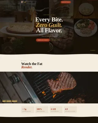 Simple Keto Restaurant | Free Website Template | Rocket