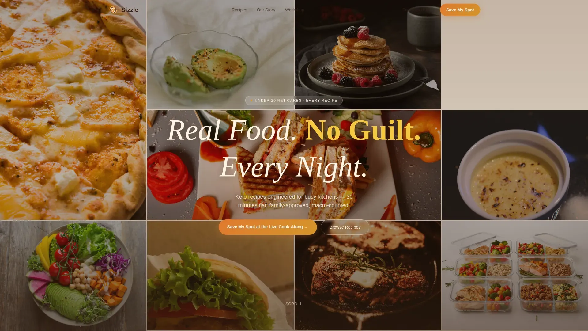 Keto Cookbook Marketplace Landing Page Template