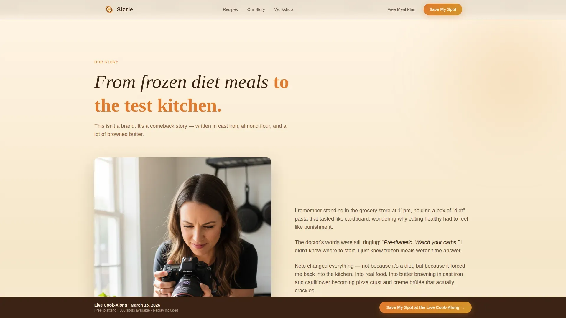 Keto Cookbook Marketplace Landing Page Template
