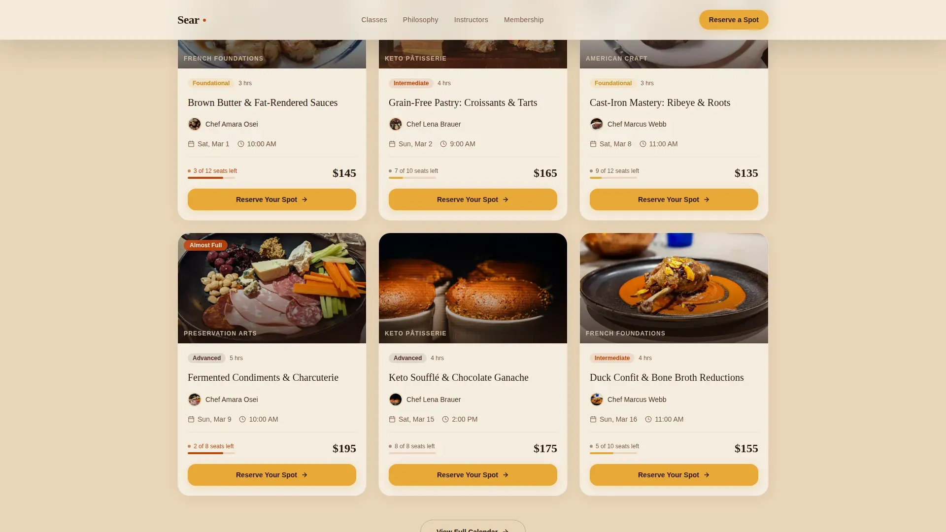 Keto Cooking Class Landing Page Template | Haute Craft
