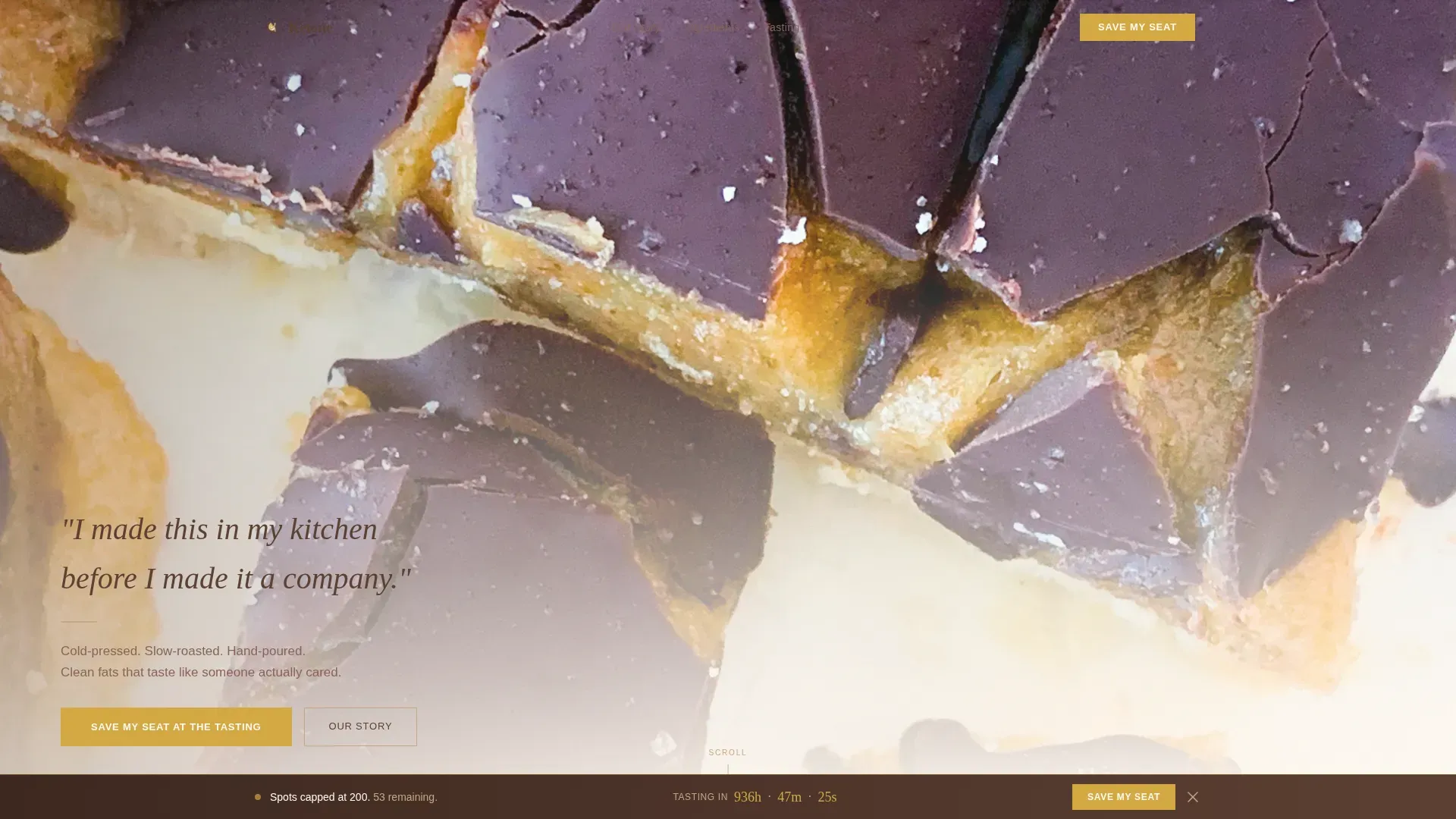 Artisan Keto Food Brand Landing Page Template