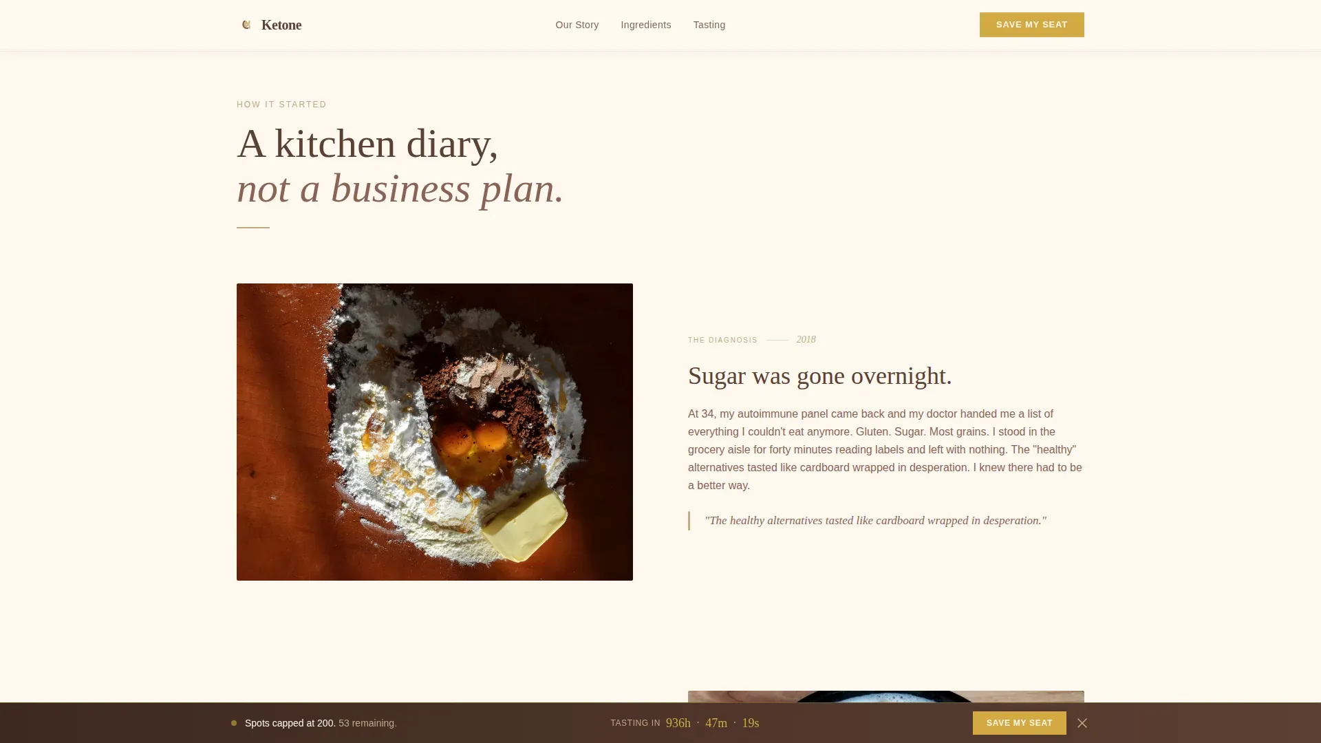 Artisan Keto Food Brand Landing Page Template