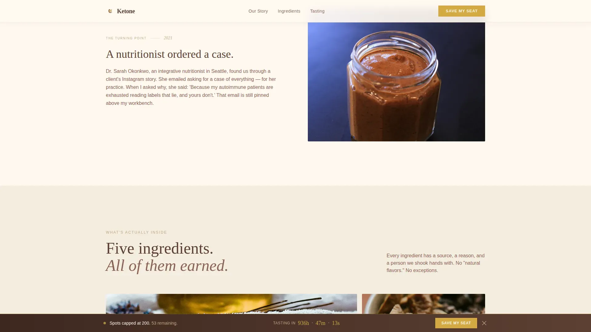 Artisan Keto Food Brand Landing Page Template