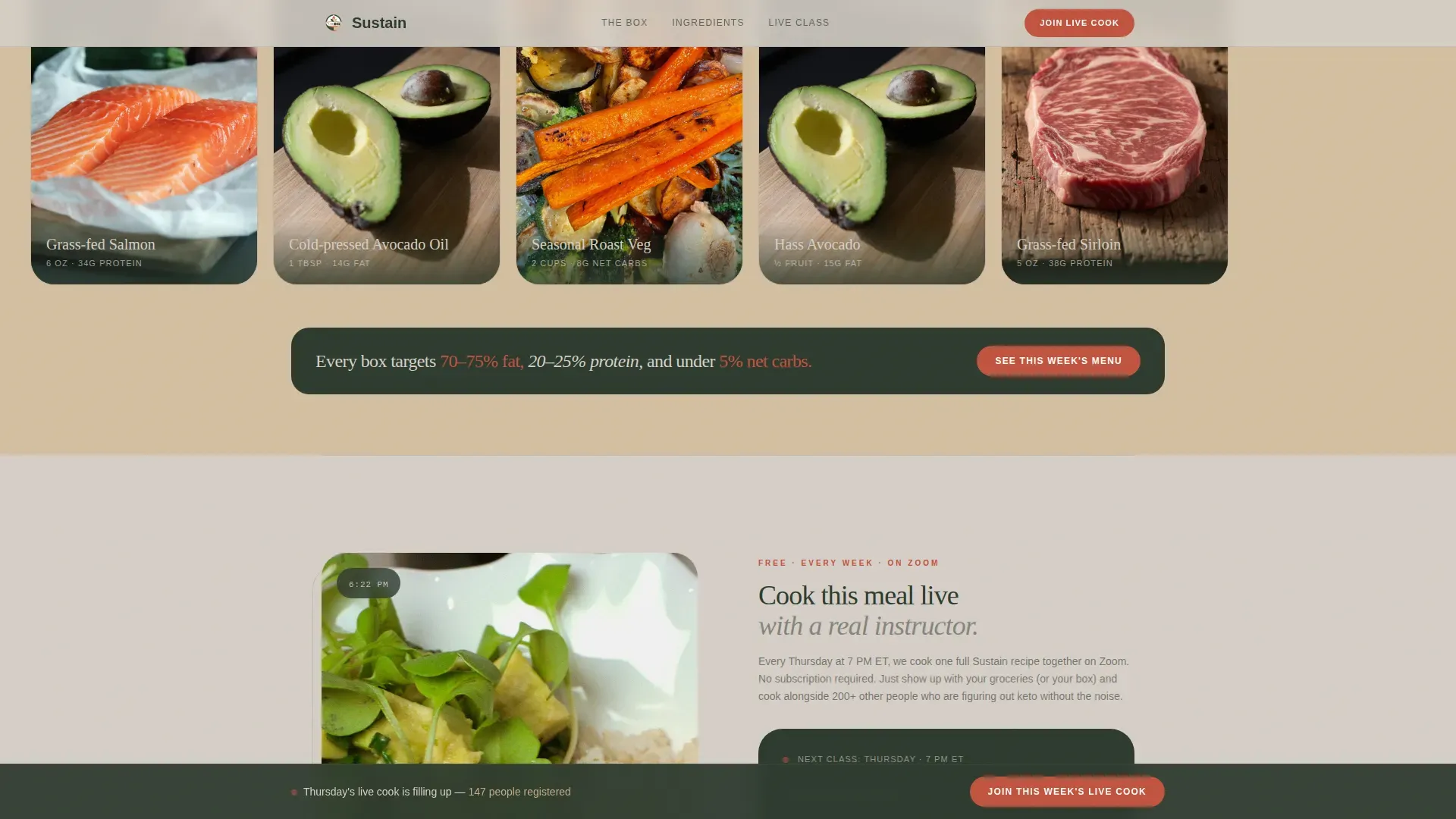 Keto Meal Kit Subscription Landing Page Template