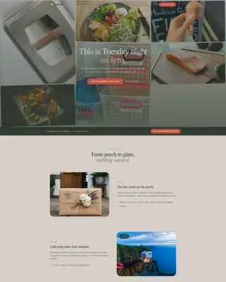 Keto Meal Kit Subscription Landing Page Template