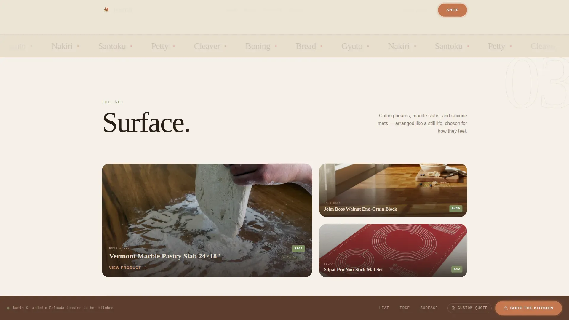 Kitchen Equipment Marketplace Landing Page Template