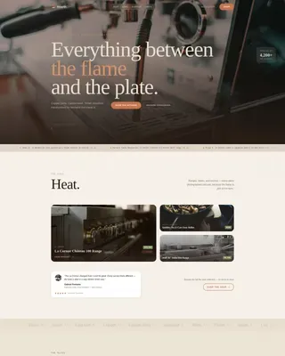 Kitchen Equipment Marketplace Landing Page Template