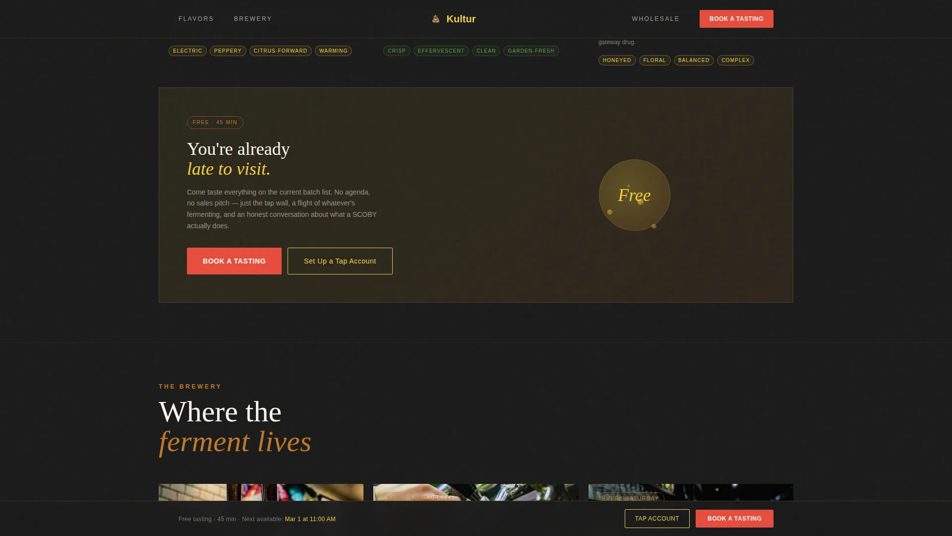 Brewery & Craft Beer Booking Website Template