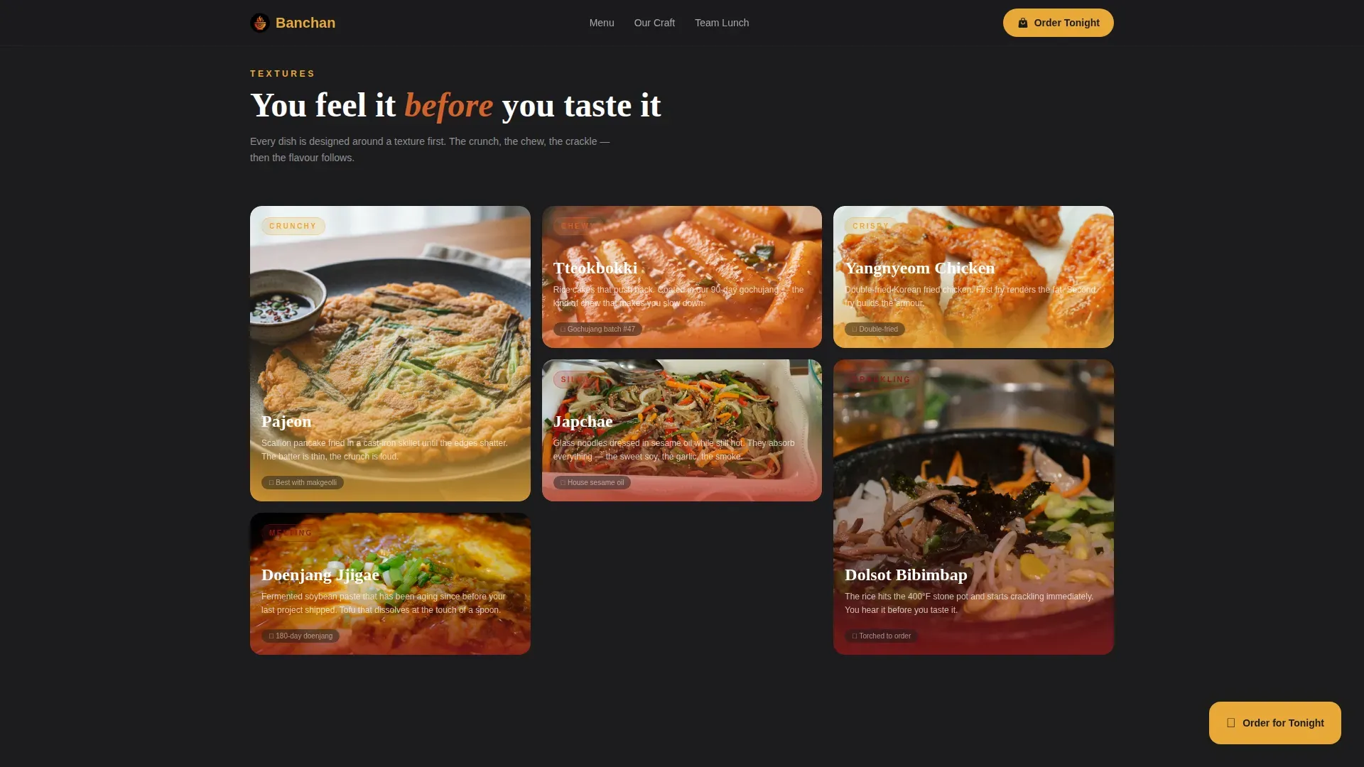 Korean Cloud Kitchen Landing Page Template
