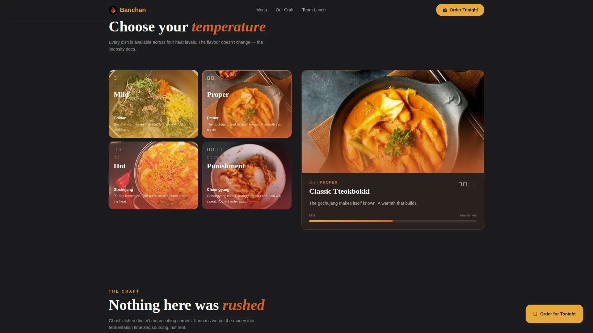 Korean Cloud Kitchen Landing Page Template